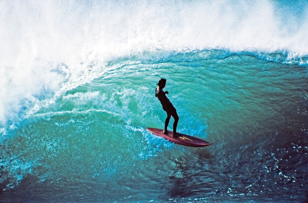 surfer on a big wave