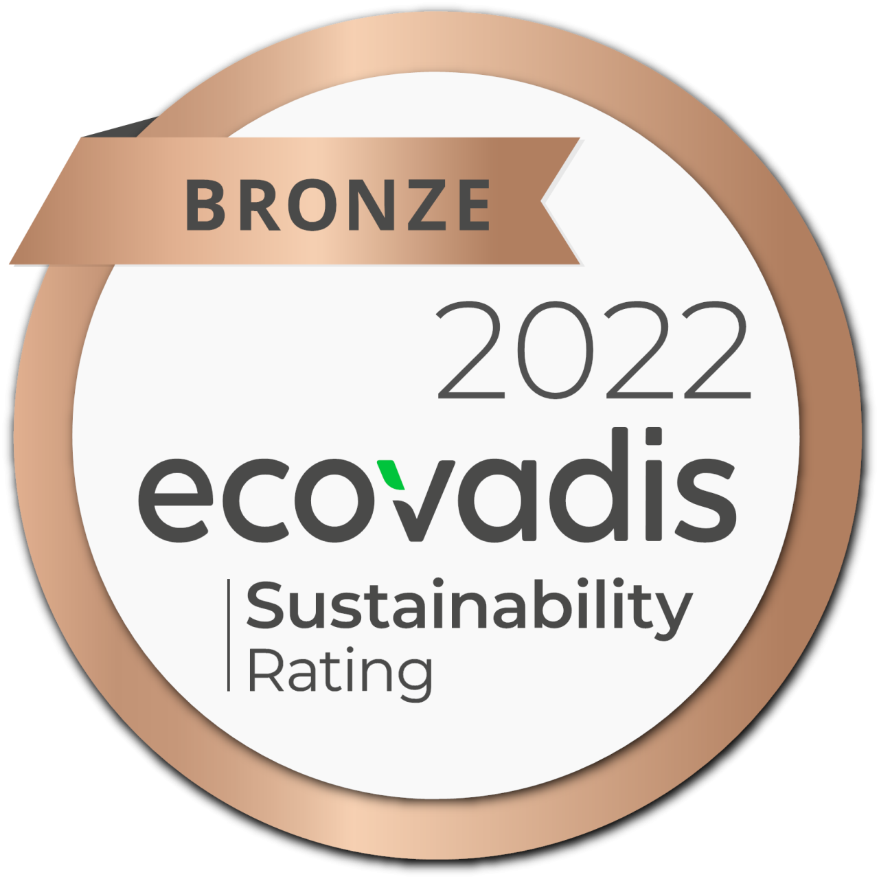 Bronze award 2022 Ecovadis Sustainability rating