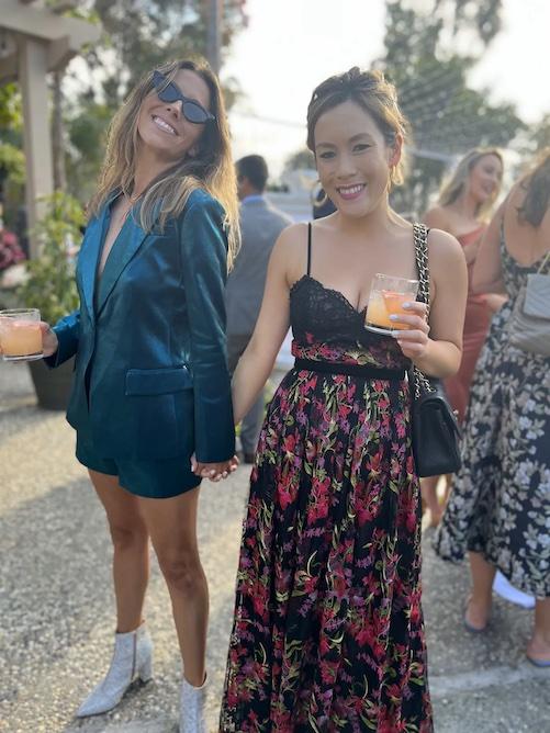 Emma Vaughn and her girlfriend at a party.