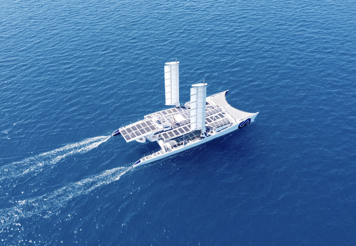 Energy Observer solar and hydrogen powered catamaran