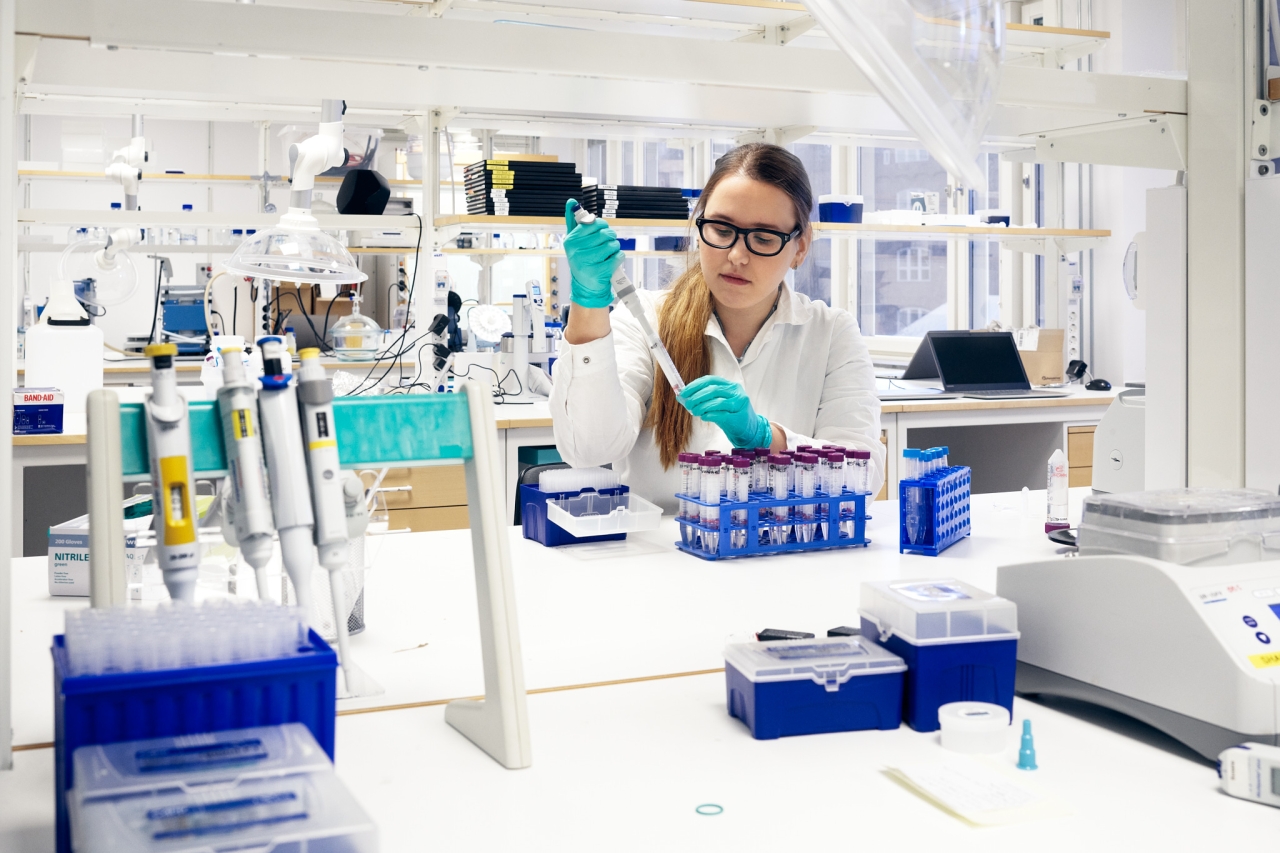 woman working in lab