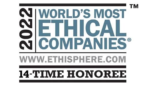 2022 world's most ethical companies www.ethisphere.com 14-time honoree