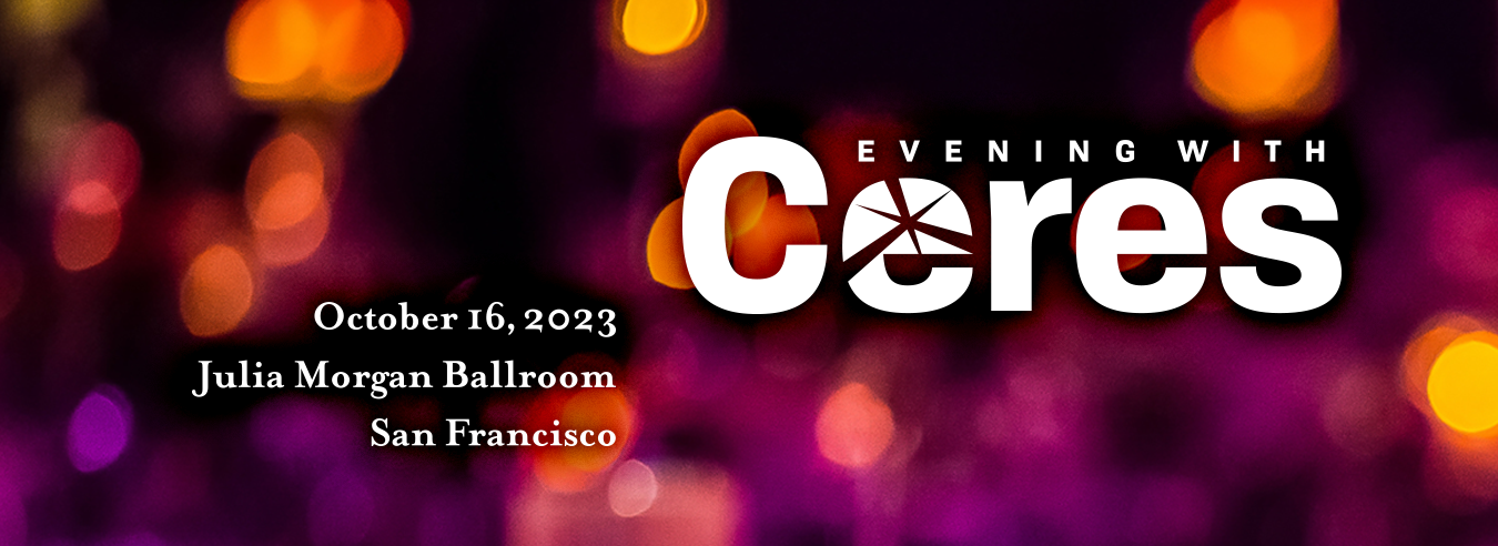 Banner reading, "Evening with Ceres" alongside event date and location
