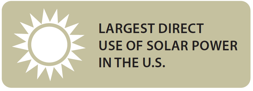 Largest Direct use of solar power in the US