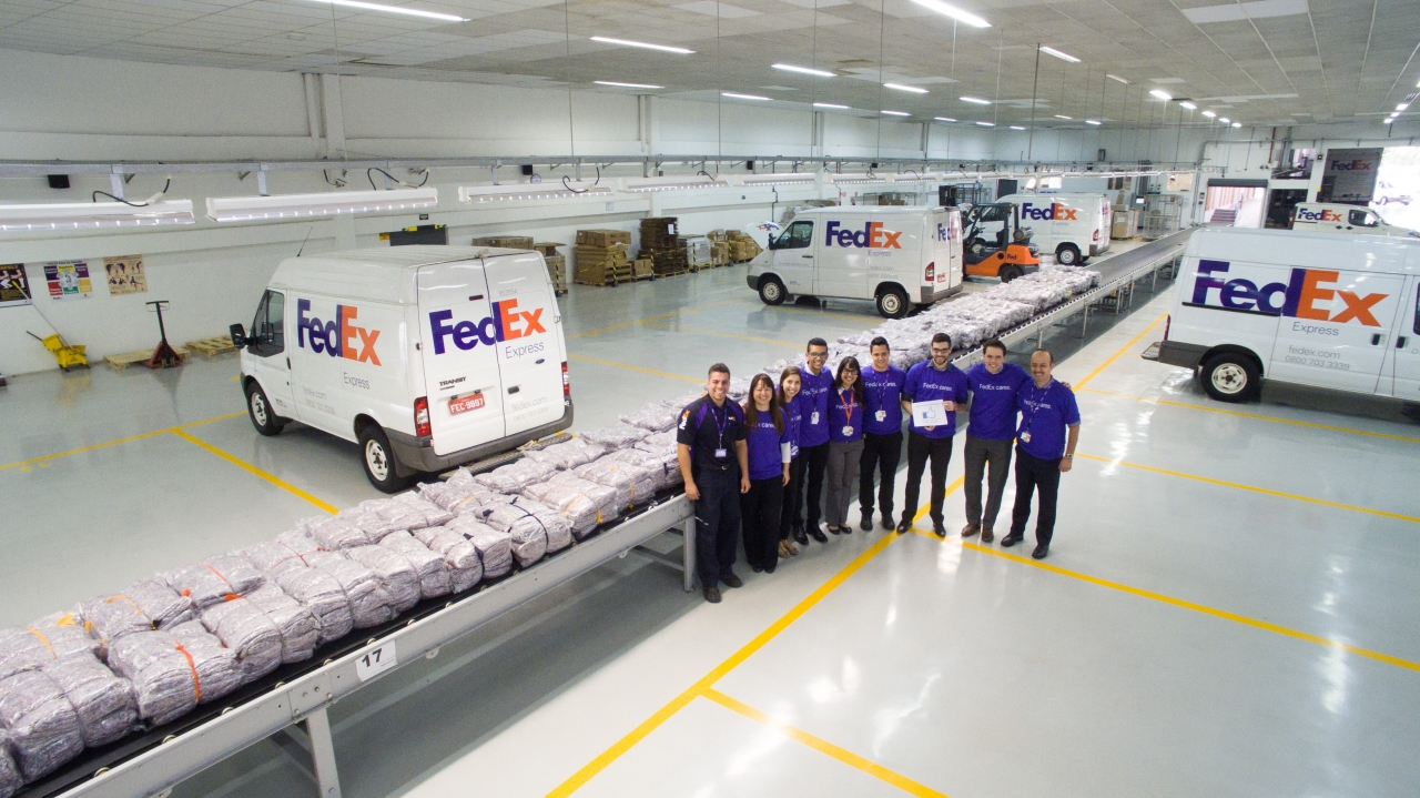 Group of FedEx workers