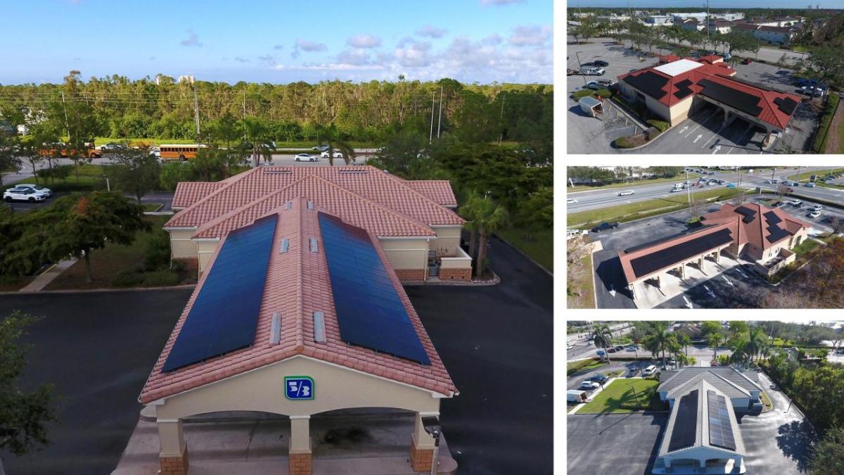 solar panels on roofs of Florida branches