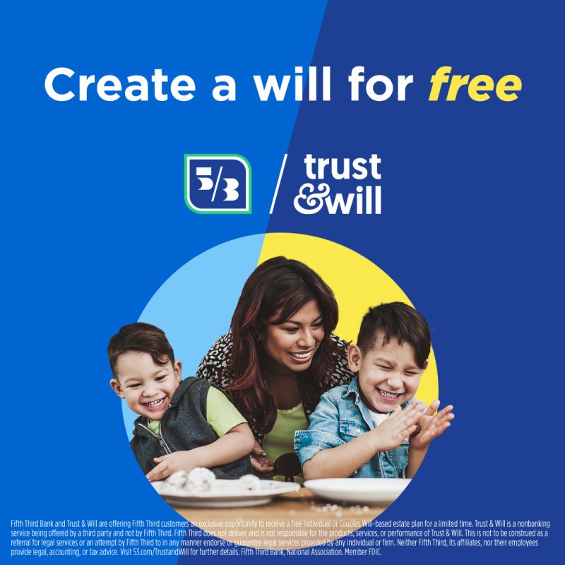 Fifth Third Becomes First Bank To Offer Free Wills to All Customers