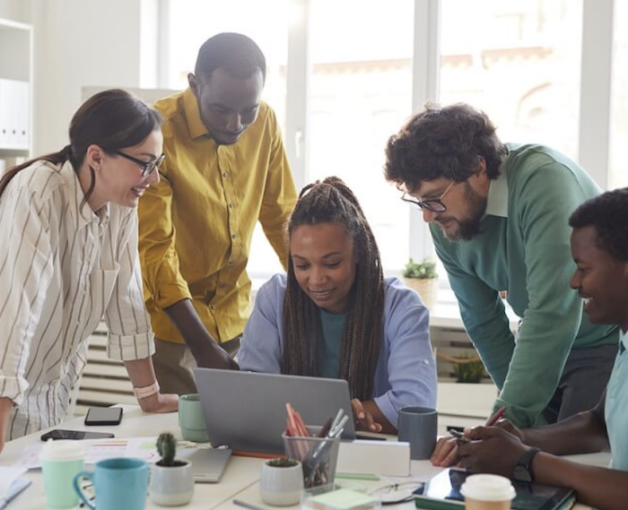 group working on a project