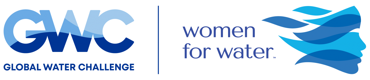 Global Water Challenge and women for water logos