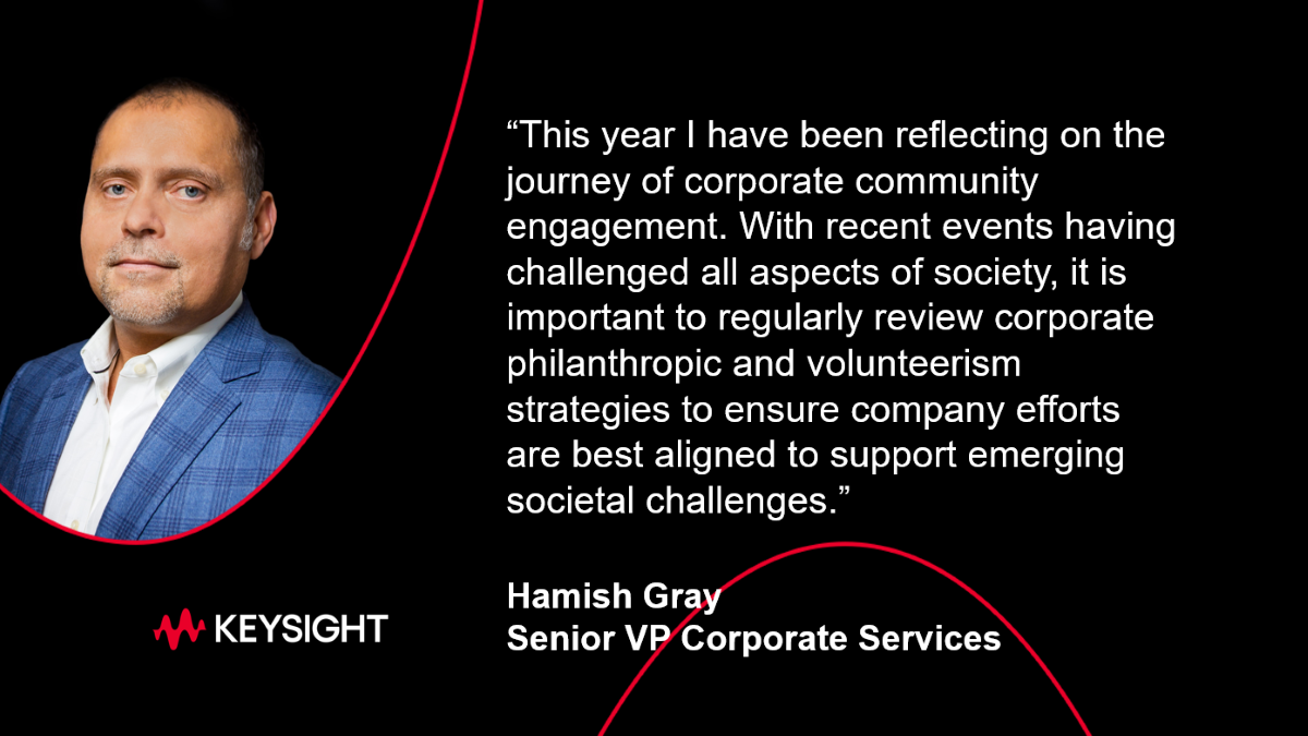 photo of Hamish Gray (Senior VP Corporate Services) along with a quote