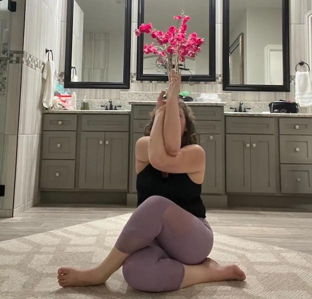 Sarah Smith doing yoga