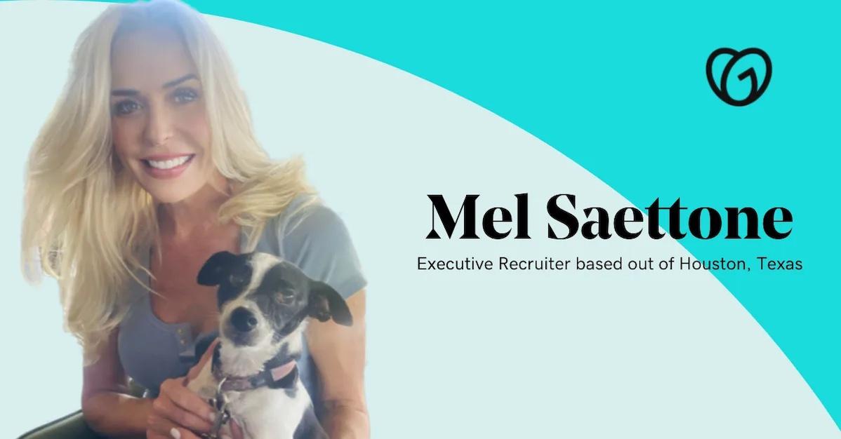 Mel Saettone shown with her dog.
