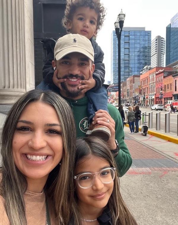 Felicia Green with her family.