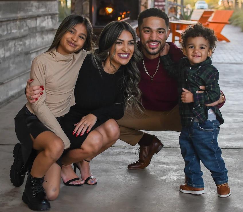 Felicia Green with her family.