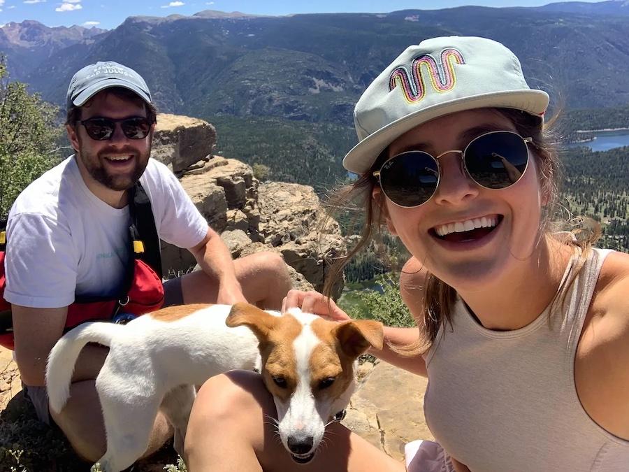 Clement Carrington with his wife and dog.