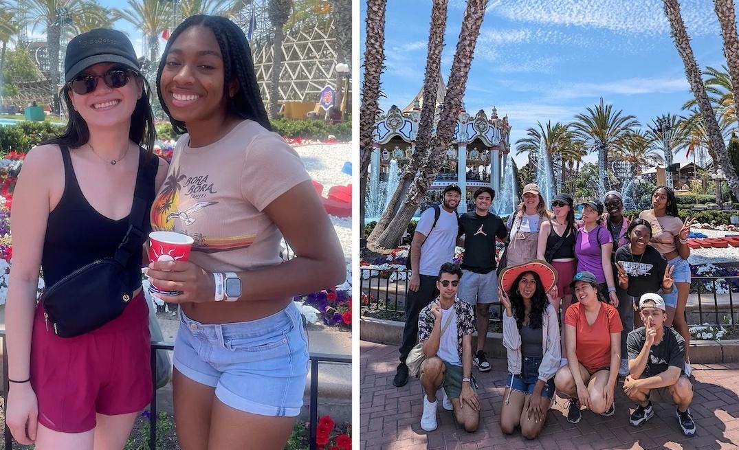 Katy Cooperstein and her friends at an amusement park