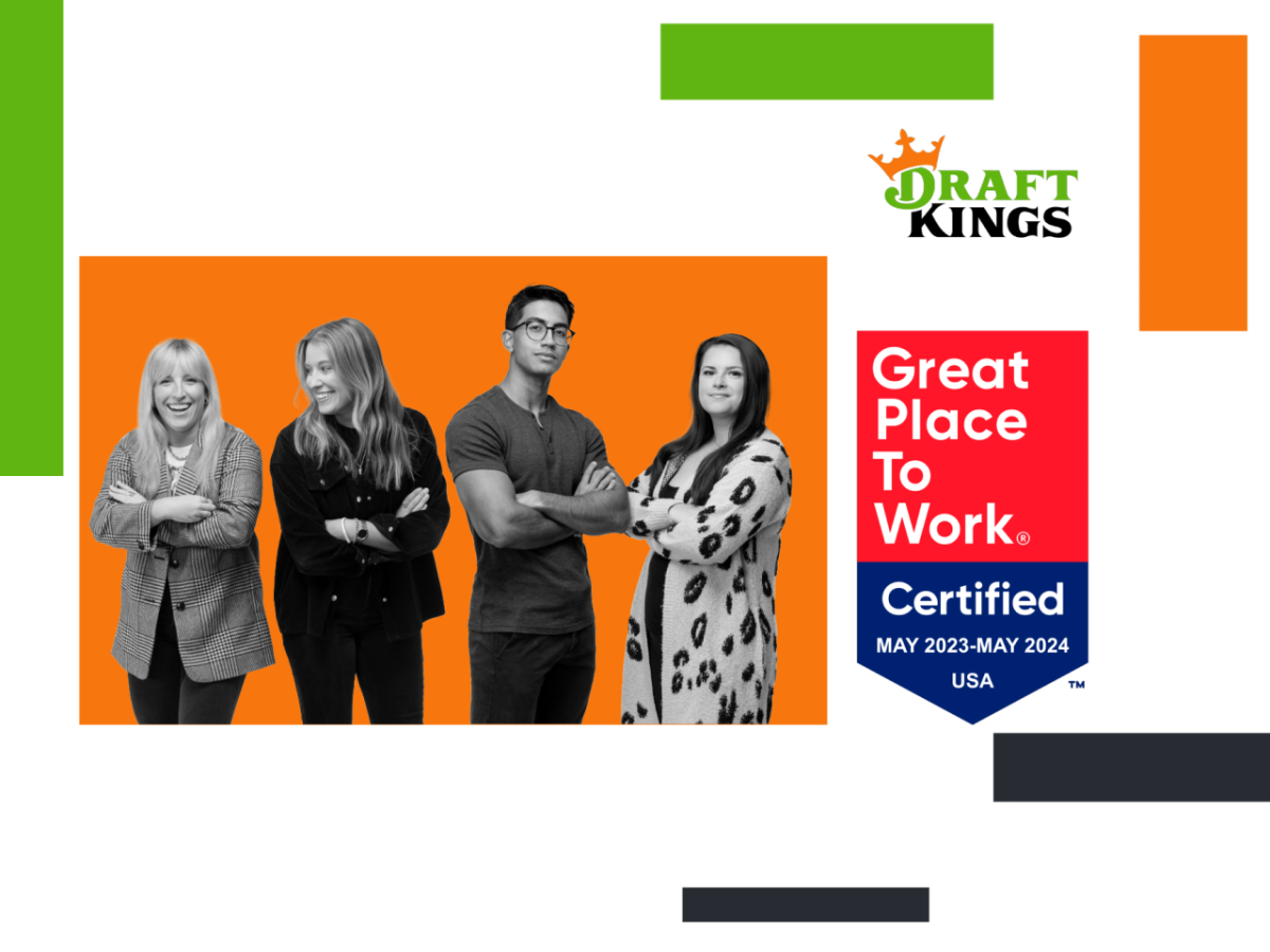 DraftKings and Great Place to Work logos 