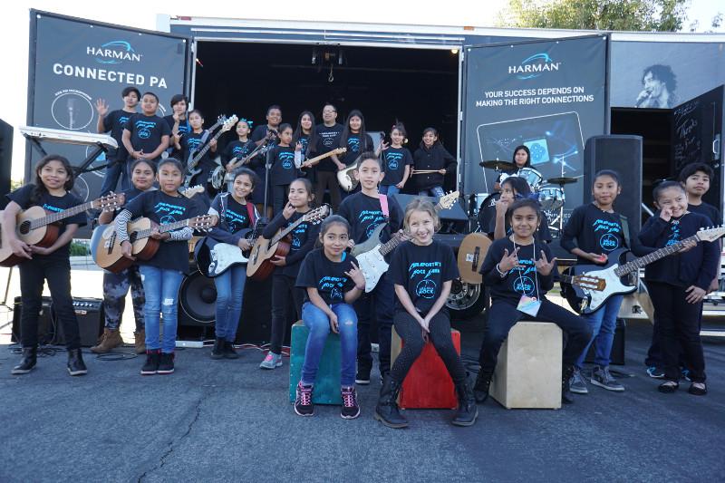 HARMAN Kids Rock; children shown with guitars.