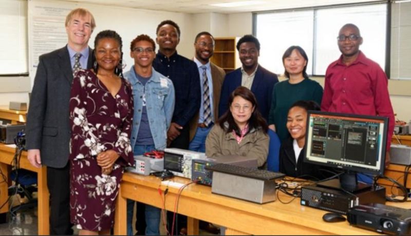 Dr. Doug Baney, Keysight's Corporate Director of Education, visits the Hampton University School of Engineering and Technology after the company donated more than $550,000 in specialized equipment and software.