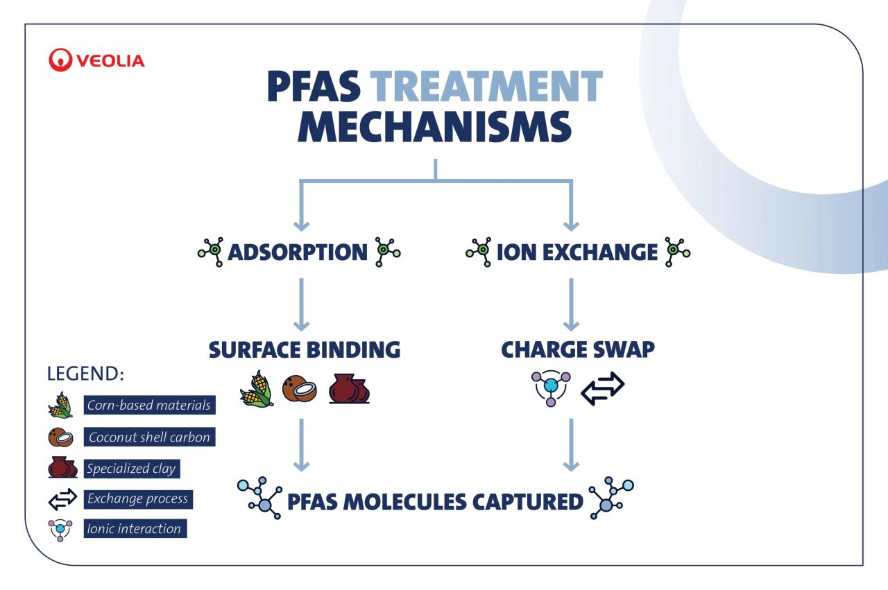 PFAS Treatment Mechanisms infographic