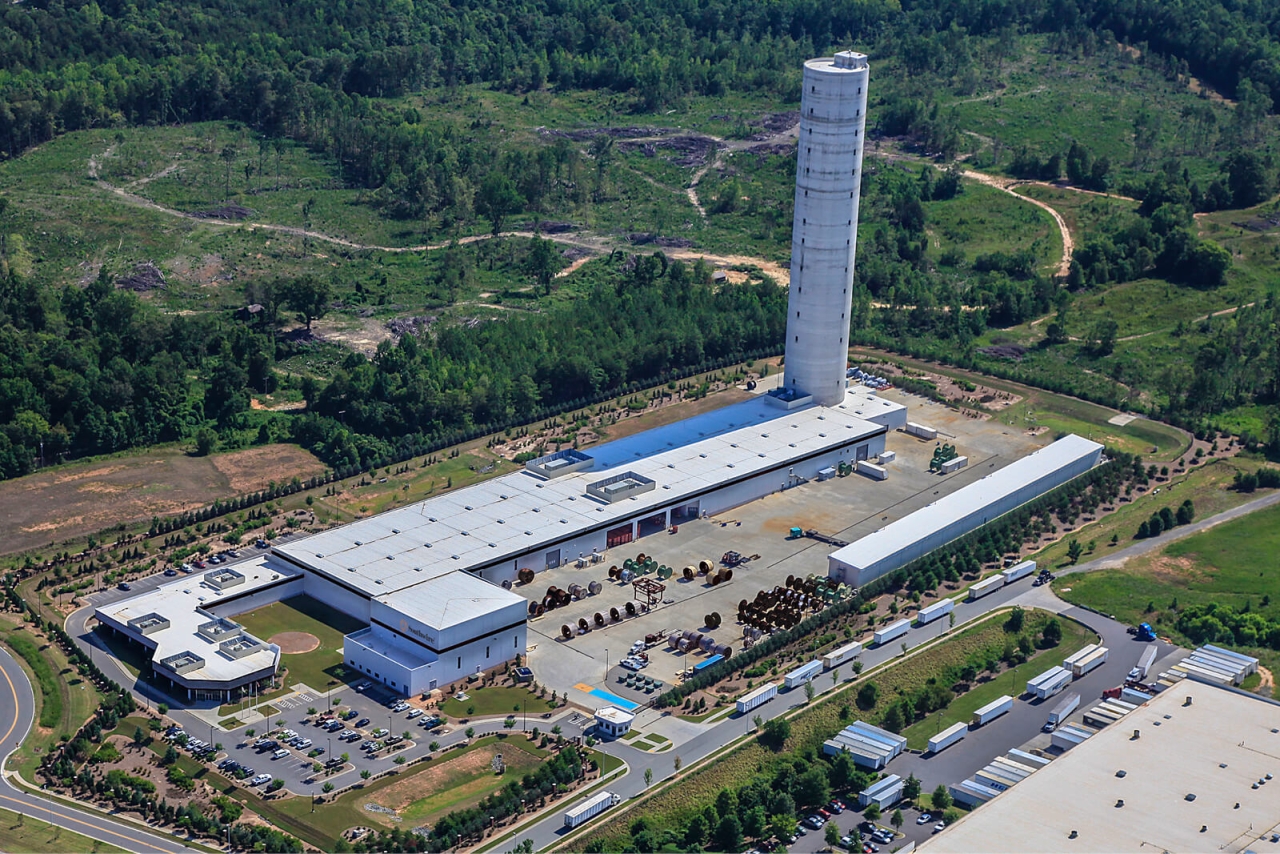 aerial view of the Huntersville Southwire plant