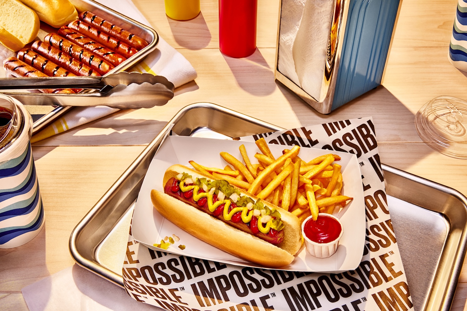 Impossible Foods plant-based beef hot dogs - new plant-based foods for 2024