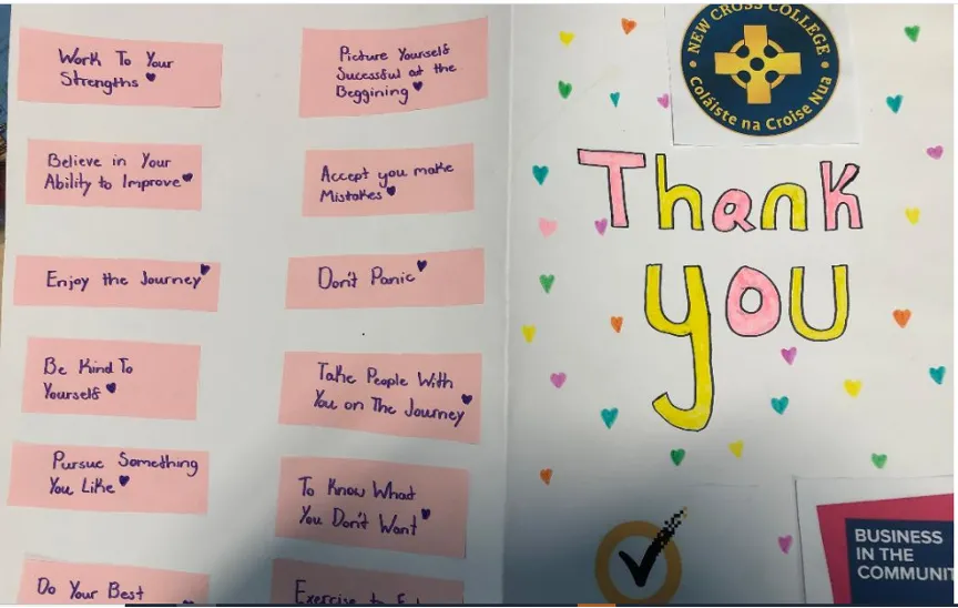 Student Thank You card