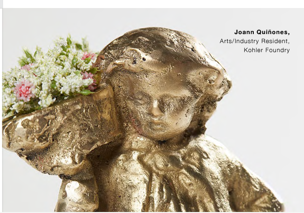 A golden art piece by Joann Quiñones
