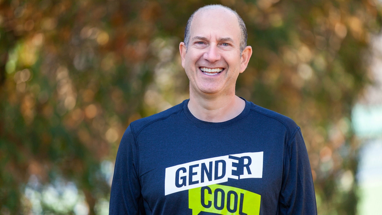 John Grosshandler in a GenderCool t-shirt