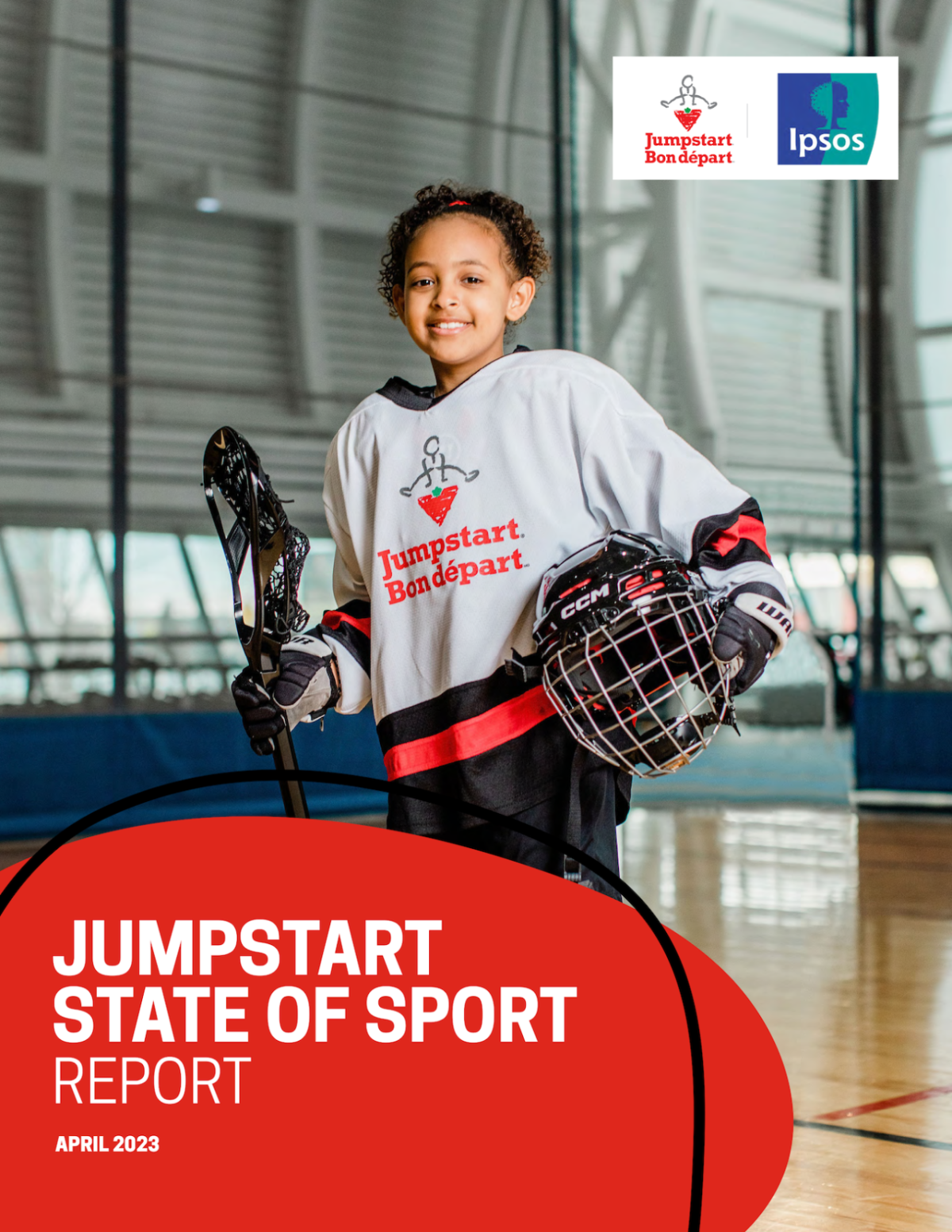 JumpStart State of the Report: Child dressed for lacrosse.