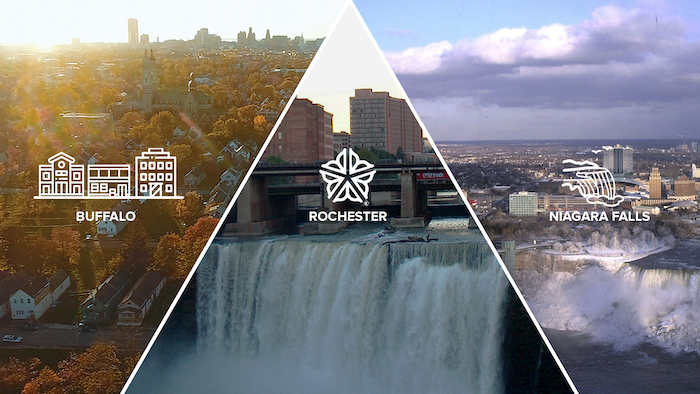 Buffalo, Rochester and Niagara Falls NY.