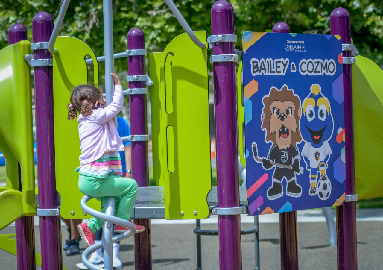 children playing on a playground