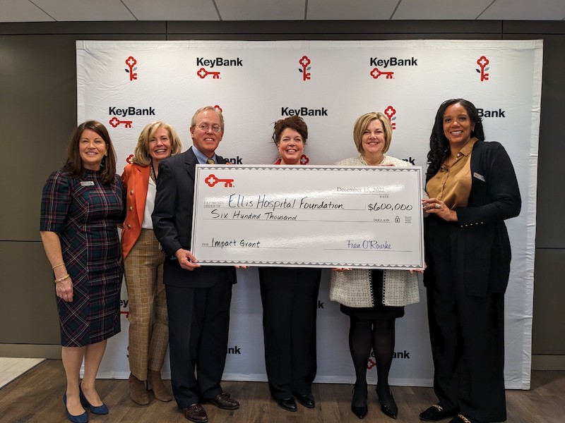 KeyBank presents Ellis Hospital Foundation check for $600,000.