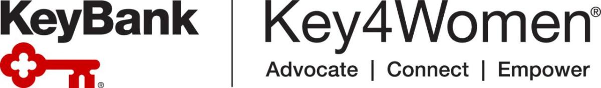 KeyBank's Key4Women logo: Advocate, connect & empower.