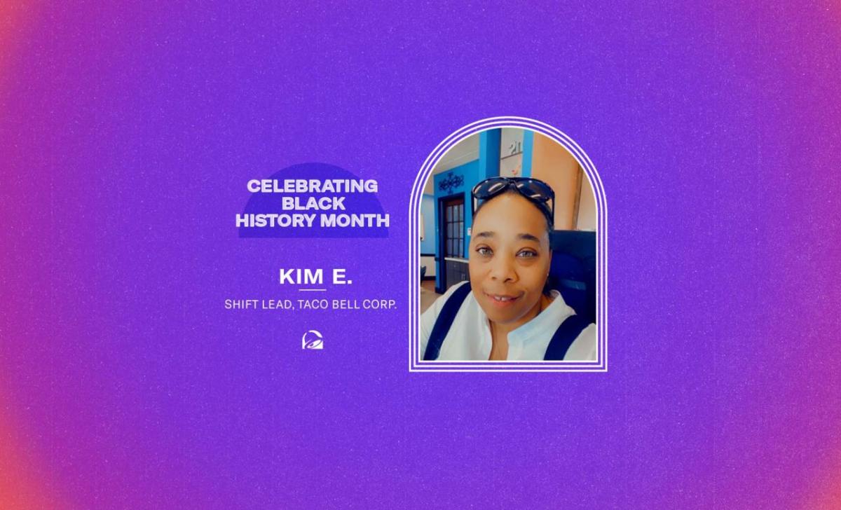 "Celebrating Black History Month" Kim E. and profile.