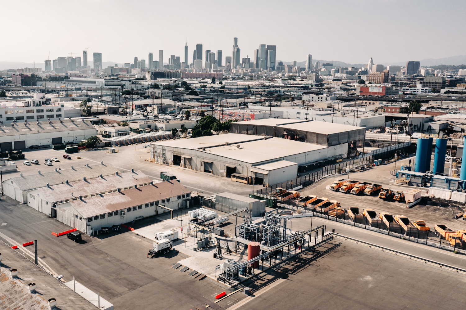 An overhead view of Kore Infrastructure's Los Angeles facility. 