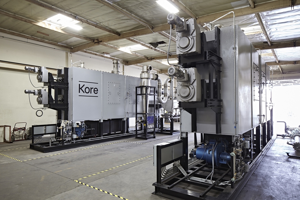 Kore Infrastructure's pyrolyzer machines.  