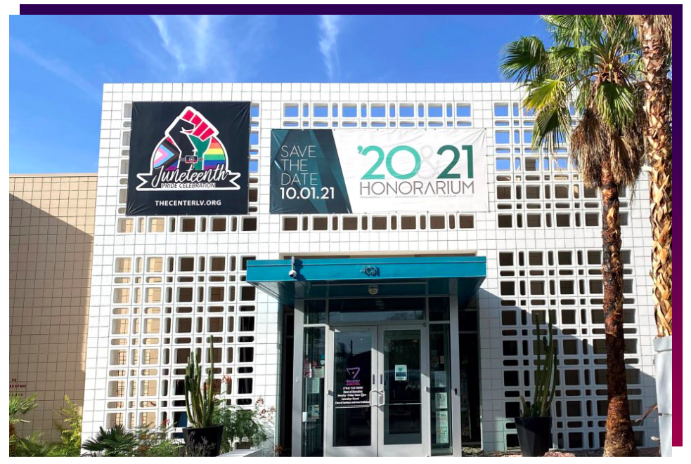 front entrance of LGBTQ Center of Southern Nevada