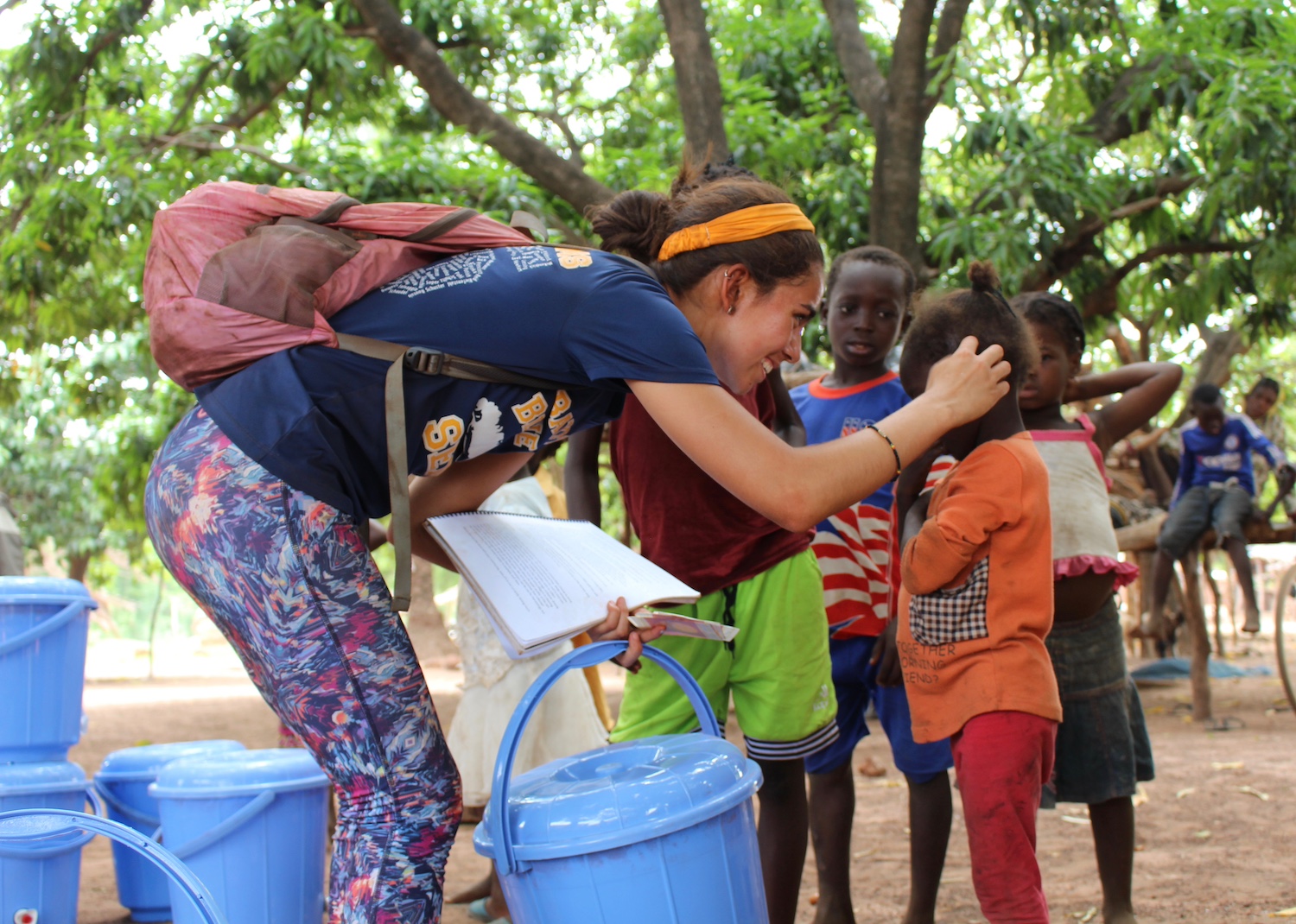 Lexie Lessing in Africa helping entrepreneurs establish clean water businesses.