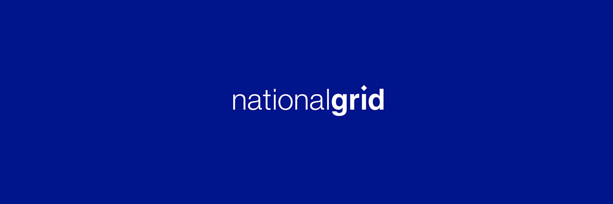 Blue background with the National Grid logo in the centre