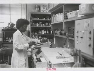Woman in a lab.