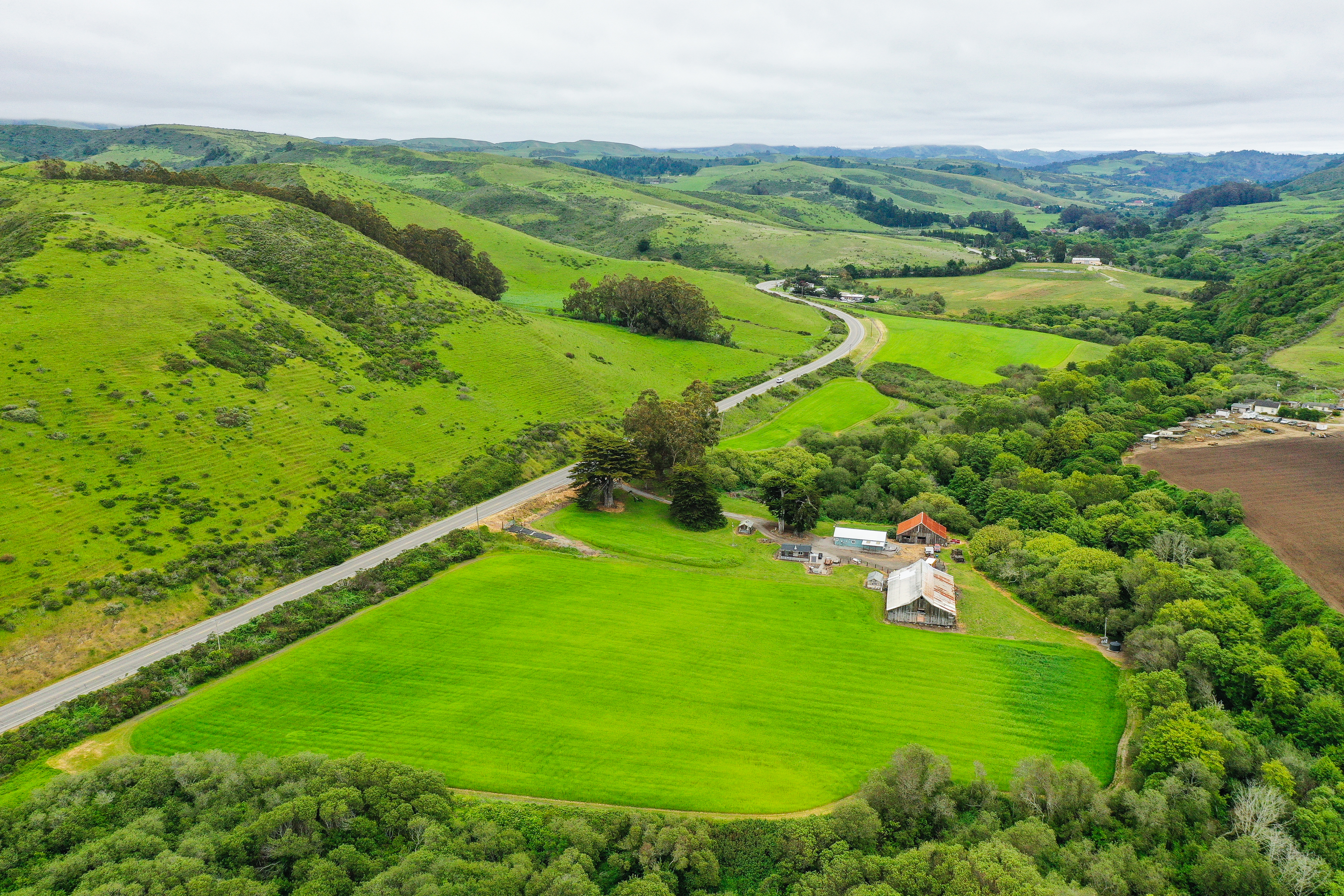 Image of rolling hills and farmland