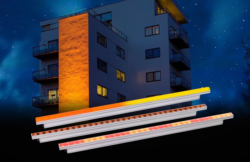 Linea Pro lighting shown in front of a building.
