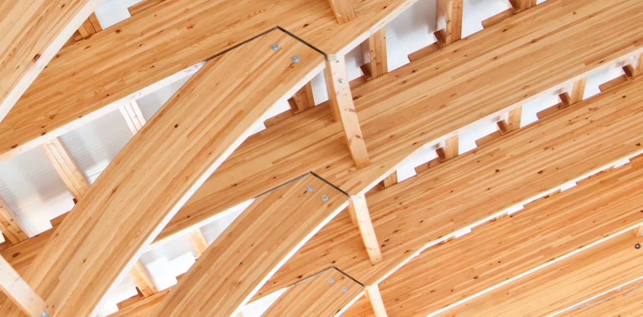 wood roof beams