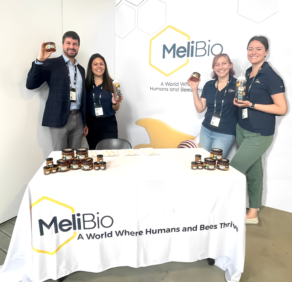 MeliBio team shows off vegan honey - new plant-based foods for 2024