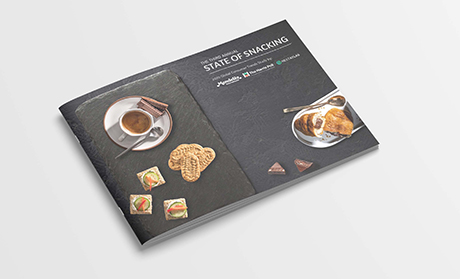 Cover pages of the State of Snacking report