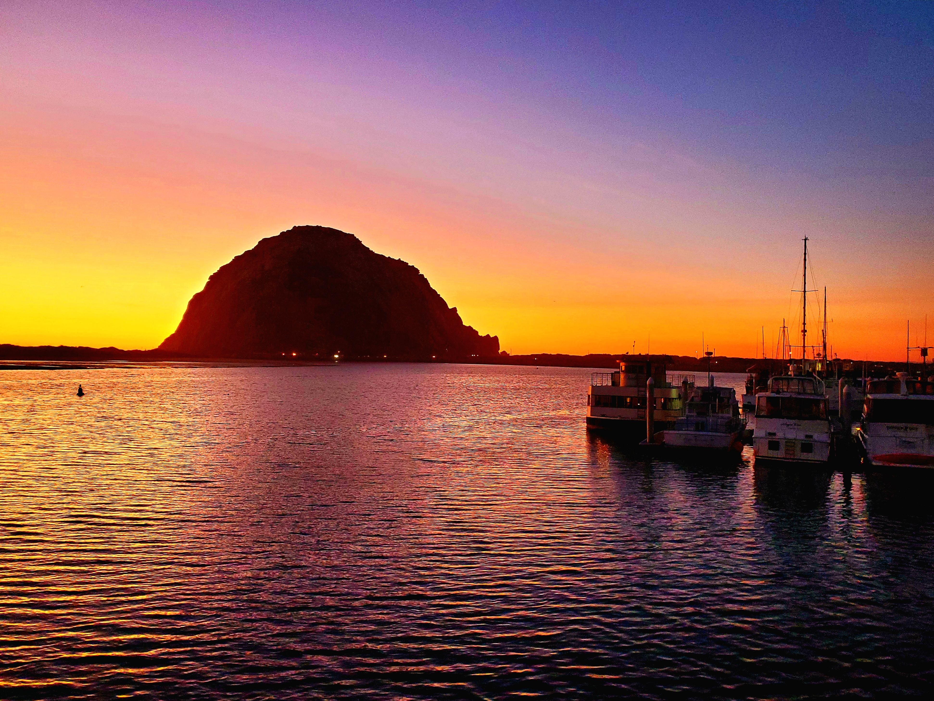 Morro Bay at Sunset, taken without any view of the stacks. 