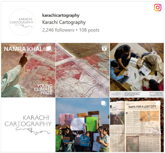 Karachi Cartography instagram profile