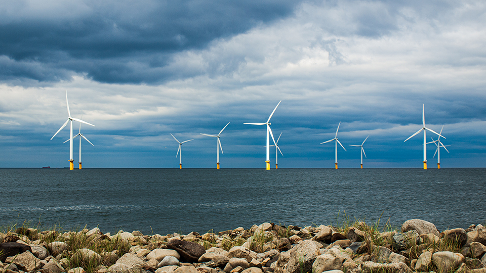 wind turbines at sea