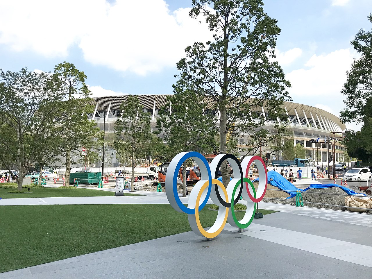 New National Stadium, site of the Tokyo Olympics opening and closing ceremonies, as well as track and field competitions